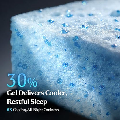 14 Inch King Size Memory Foam Mattress, Cooling Gel Made in USA, White, view 4