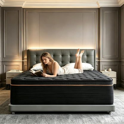 Full Size Mattress, 12 Inch Medium Firm Hybrid Full Mattress, view 2