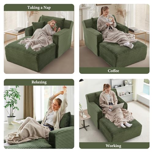 65.4" Chaise Lounge Chair Indoor, Oversized Boneless Couch, view 8