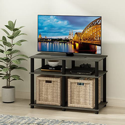 Romain Turn-N-Tube Stand for TV up to 40 Inch, 40-Inch, French Oak/Black
