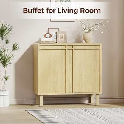 Sideboard Buffet Cabinet with Storage, Small Entryway Credenza, view 8