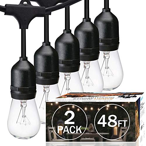 2 Pack 48FT Outdoor String Lights, view 3