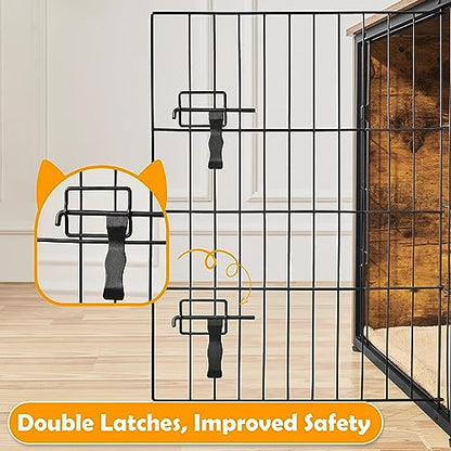 Yaheetech 40in Wooden Dog Crate Furniture w/Cushion for Medium/Large Dogs, view 7