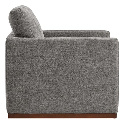 CHITA Swivel Accent Chair, FSC Certified Wood Frame, Fully Assembled, Grey