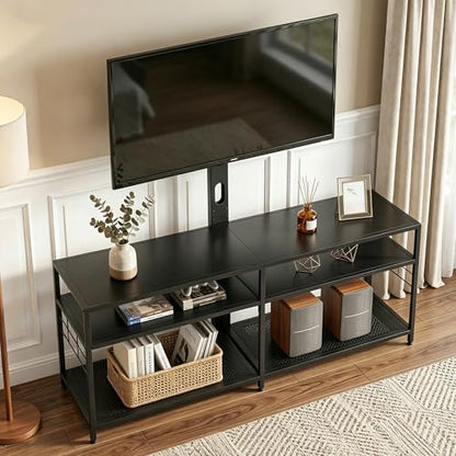 55" TV Stand with Mount, Universal Swivel TV Console for 32-75 inch TVs, view 6