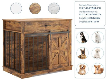 37.8" W Dog Crate Furniture for Small/Medium Dogs, view 3