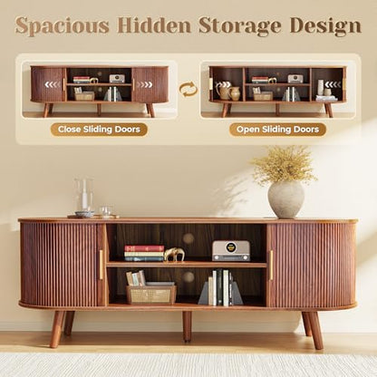54 Inch Fluted TV Stand for TVs up to 55 Inch, view 6