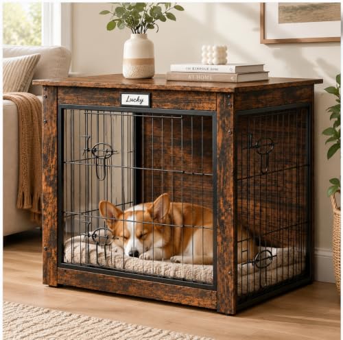 Indoor Dog Kennel End Table for Small Medium Dogs, view 2