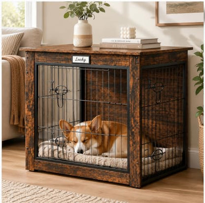 Indoor Dog Kennel End Table for Small Medium Dogs, view 2