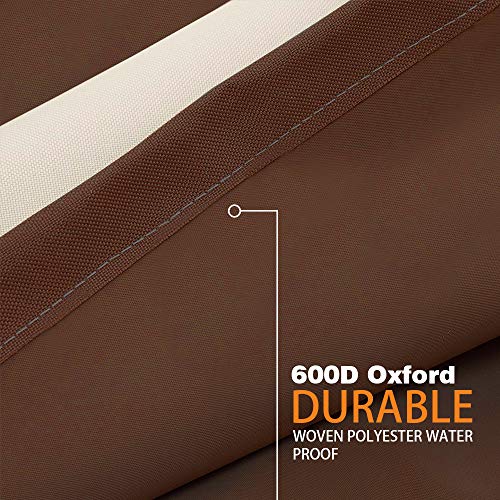 Patio Chair Covers, Lounge Deep Seat Cover, Heavy Duty and Waterproof Outdoor Lawn Patio Furniture Covers (2 Pack - Large, Beige & Brown)