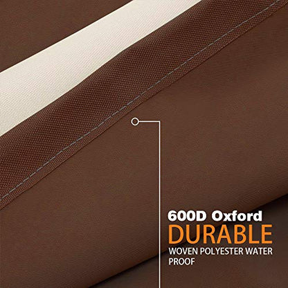 Patio Chair Covers, Lounge Deep Seat Cover, Heavy Duty and Waterproof Outdoor Lawn Patio Furniture Covers (2 Pack - Large, Beige & Brown)