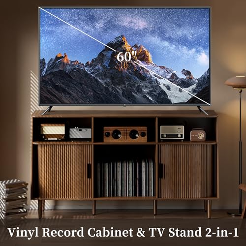 Record Player Stand with Vinyl Storage, view 5