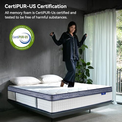 Queen Mattress, 12 Inch Hybrid Queen Size Mattresses in a Box, view 3