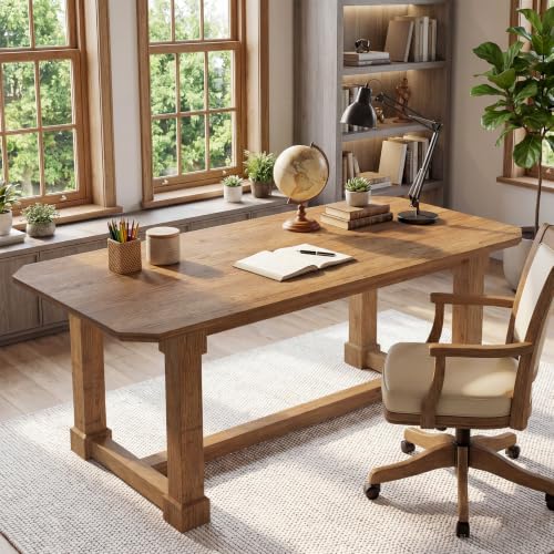 63" Solid Wood Executive Desk, view 7