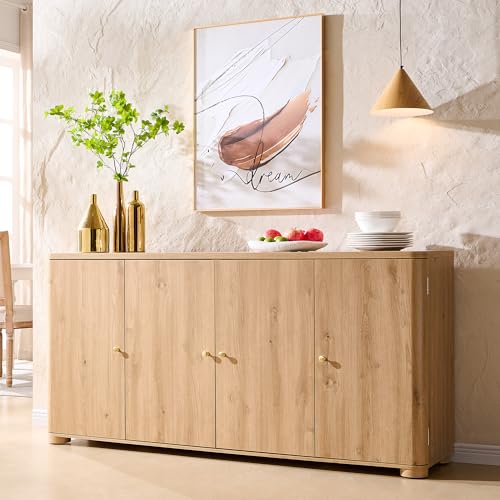 Curved Buffet Cabinet with Doors, view 2