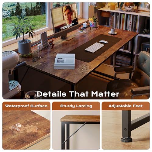 47 X 24 Inch Deeper Desk with Power Outlets, view 7