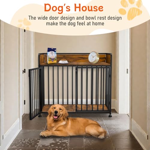 Furniture Style Dog Crate, Large Dog Kennel Indoor, view 6