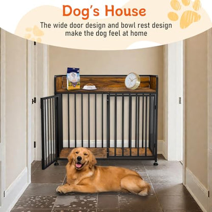Furniture Style Dog Crate, Large Dog Kennel Indoor, view 6