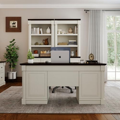 61.85″ Executive Desk with Roman Column Design, view 5