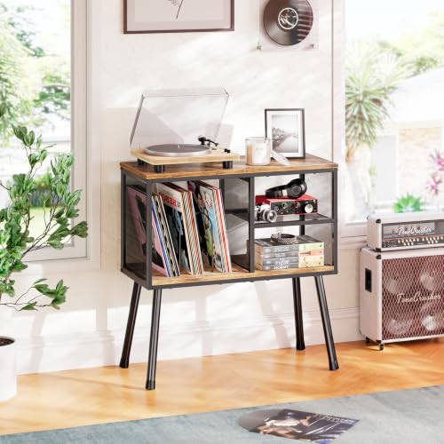 Record Player Stand, Large Vinyl Storage Holder, view 3