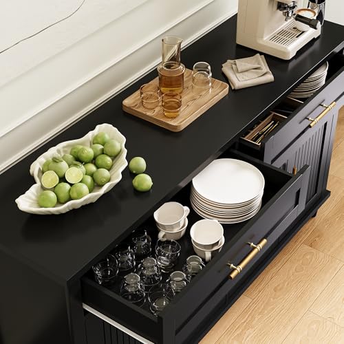 58 Inch Sideboard Buffet Cabinet with Storage, view 4