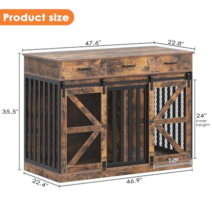 Dog Crate Furniture for Large Dog or 2 Small Dogs, view 3