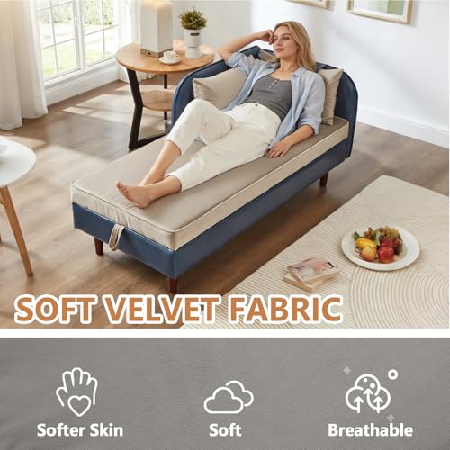 65" Modern Storage Chaise Lounge Indoor, view 7