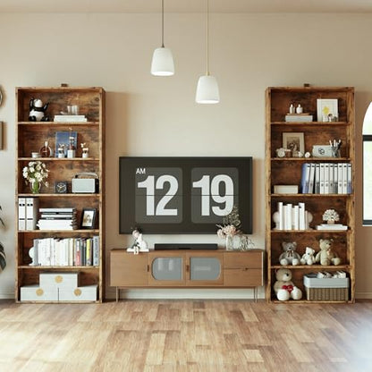 Bookshelf and Bookcases 70" Tall, 6 Tiers Display Storage Shelves, view 3