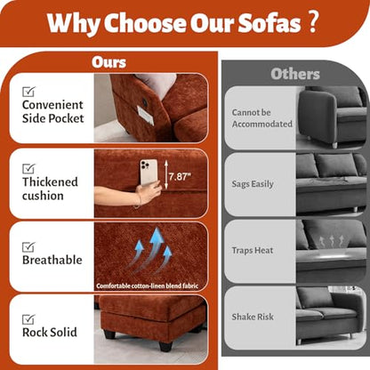8 Seater Modular Sectional Sofa with Cup Holders, view 7