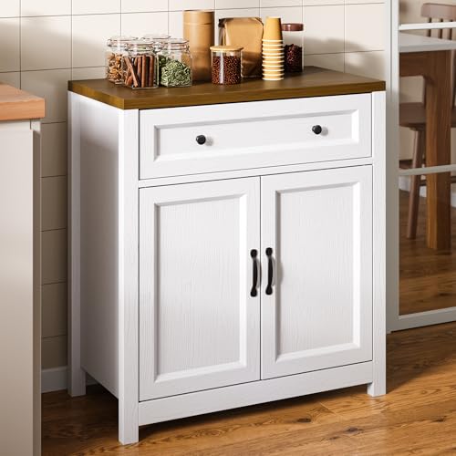 Storage Cabinet with Adjustable Shelf, 2-Door Farmhouse Buffet, view 2