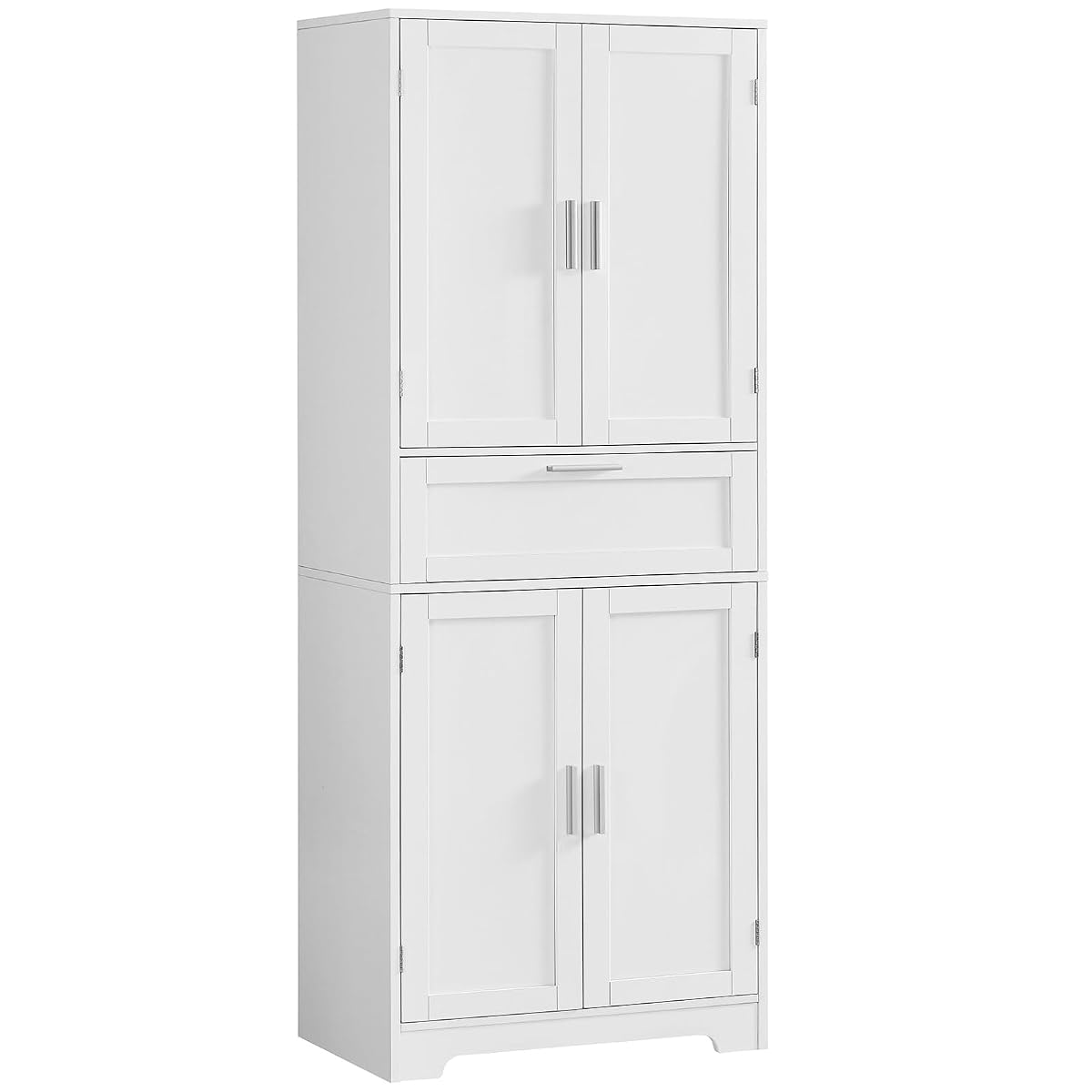 67" Tall Storage Cabinet, Rattan Cabinet with 2 Adjustable Shelves & Large Drawer, Pantry Cabinets for Kitchen, Living Room, Home Office, Natural | Adjustable Shelf