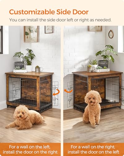 27.2" Dog Crate Furniture, Indoor Dog Kennel Side End Table, view 5