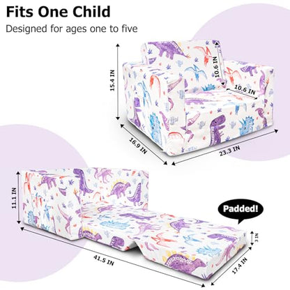 Kids Couch, 2-in-1 Kids Fold Out Couch