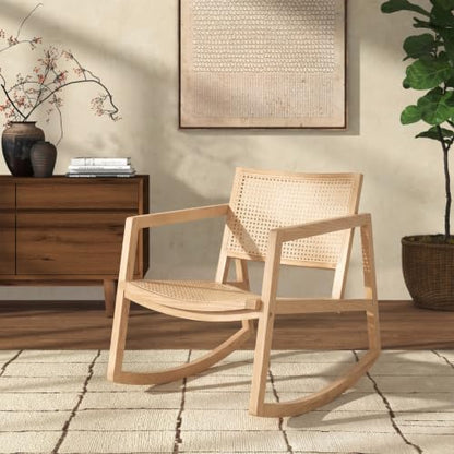 SAFAVIEH Couture Perth Natural Rattan Rocking Chair