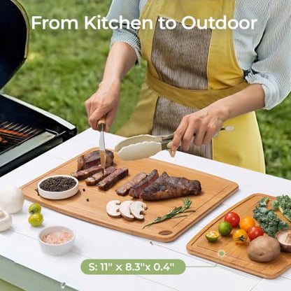 Dishwasher Safe Bamboo Cutting Board, Lightweight & Durable Wood Cutting Board, view 6