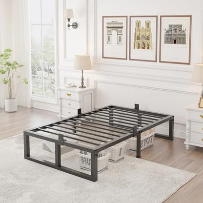 Twin XL Size Bed Frame, 14 Inch Heavy Duty Support 3500 lbs Metal Platform, view 3