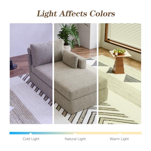 Chaise Lounge with Right Armrest 31.89" Upholstered Modern Lounge Couch Sleeper, view 7