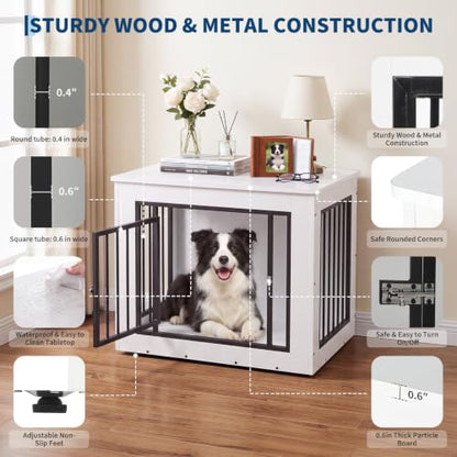 Dog Crate Furniture, 30" Modern Dog Kennel Indoor Side End Table, view 4