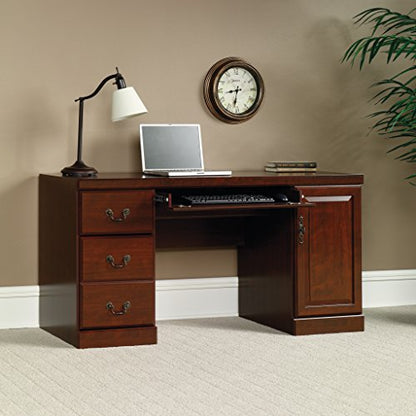 404944 Heritage Hill Computer Credenza, Classic Cherry Finish, L: 59.13" x W: 20.47" x H: 30.16"