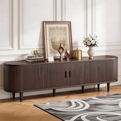 70" TV Stand with Sliding Doors for Living Room, view 8