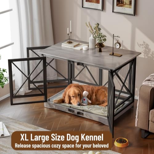 48" Dog Crate Furniture, Dog Kennel Indoor for Large Breed, view 3