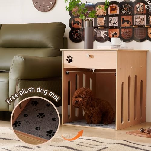 26 Inch Dog Crate Furniture for Small Dogs as Sofa Side Table with Flip-Up, view 7