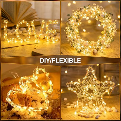 Solar String Lights 2 Pack Total 66FT 200LED Solar Fairy Lights Outdoor Waterproof 8 Lighting Modes Twinkle Lights for Patio, Garden Yard Party Wedding Tree Christmas Halloween Decoration, Warm White