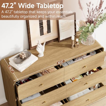6 Drawer Dresser for Bedroom, view 6