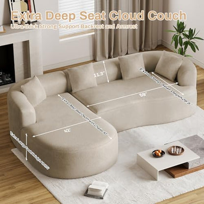 Luxury Modern Tight Curved Back Sofa, view 7