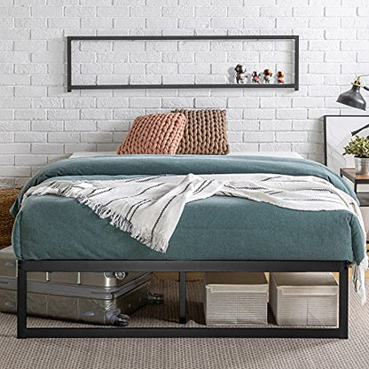 Abel Metal Platform Bed Frame / Mattress Foundation with Steel Slat Support /, view 4