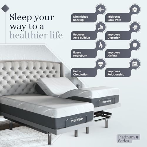 Platinum Adjustable Bed Frame with Lumbar Support and Tilt Features, view 4