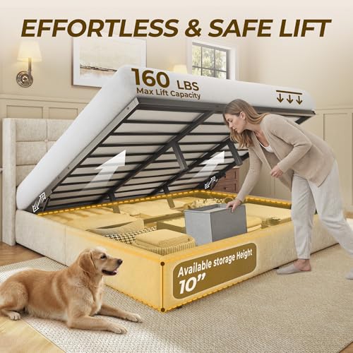 King Size Lift Up Storage Bed Frame, view 5