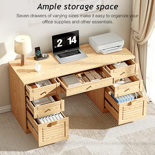 59" Home Office Desks, Executive Desk, view 4