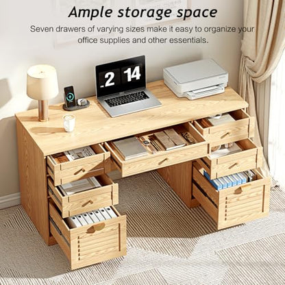 59" Home Office Desks, Executive Desk, view 4